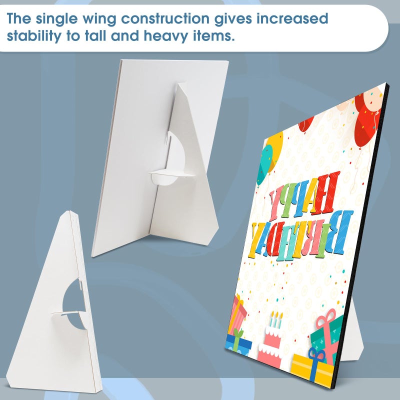 لينيكو Lineco، 50 عبوة من الورق المقوى مقاس 9 بوصة، حامل جناح فردي ذاتي اللصق، لافتات عرض، بطاقات، صور فوتوغرافية، كتيبات، ملصقات، مشاريع حرفية، أبيض - Image 3